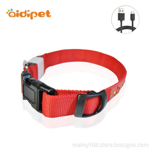 High Quality Leather Led Glowing Up Dog Collar